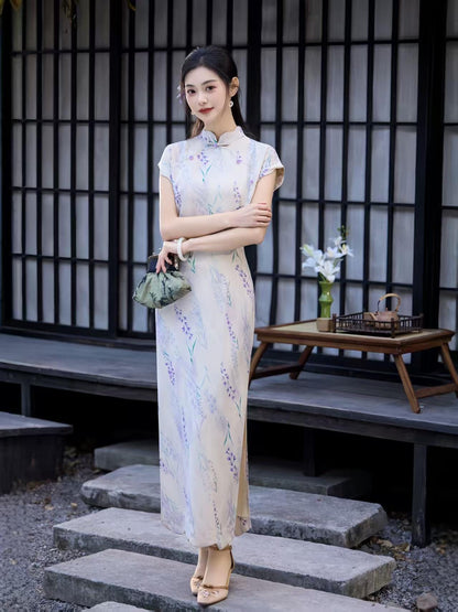 Women's Vintage Qipao Cheongsam Dress – Long Mandarin Collar – additional product view