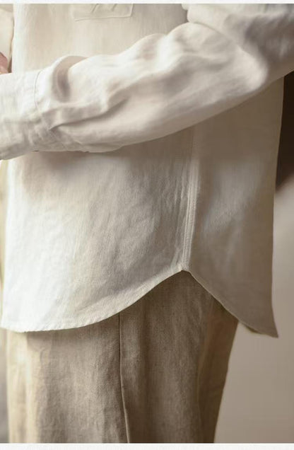 Women's Vintage Chinese Style Blouse – Ramie – additional product view