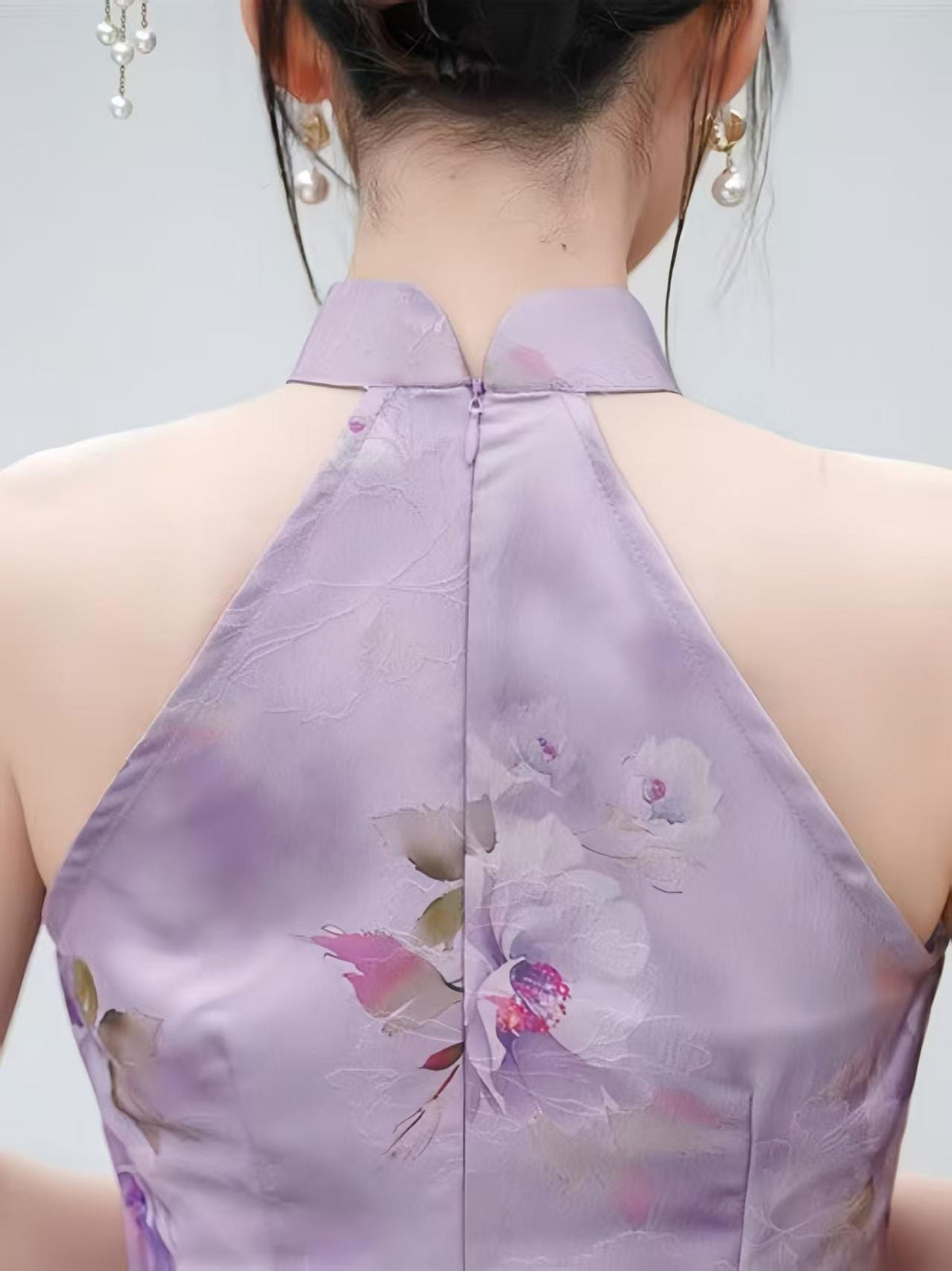 Women's Floral Qipao Cheongsam Dress – additional product view