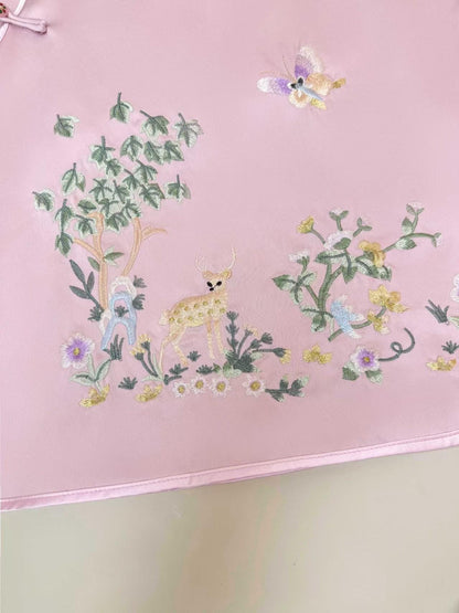 Women's Embroidered Chinese Style Blouse – Deer – additional product view