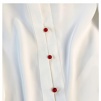 Women's Embroidered Chinese Style Blouse – Mandarin Collar – additional product view