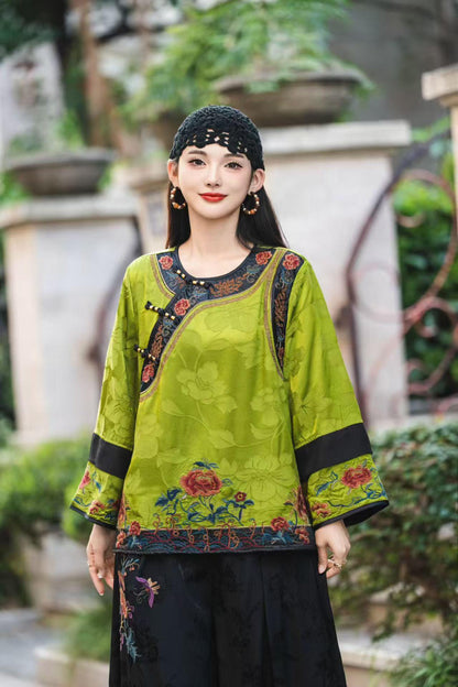 Women's Embroidered Chinese Style Blouse