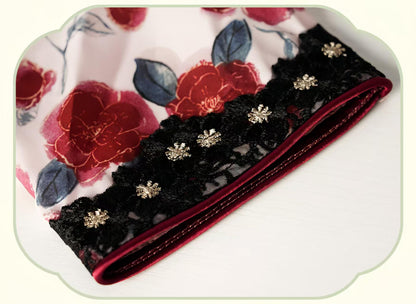 Women's Pink Floral Qipao Cheongsam Dress – additional product view