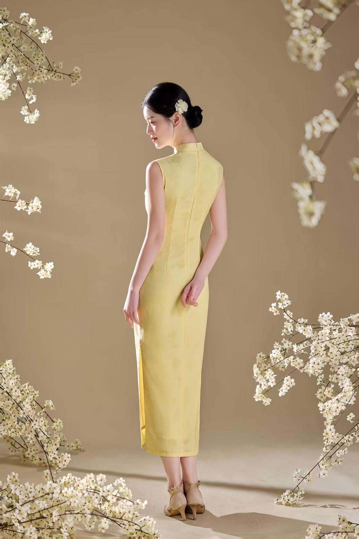 Women's Embroidered Qipao Cheongsam Dress – Fitted – additional product view