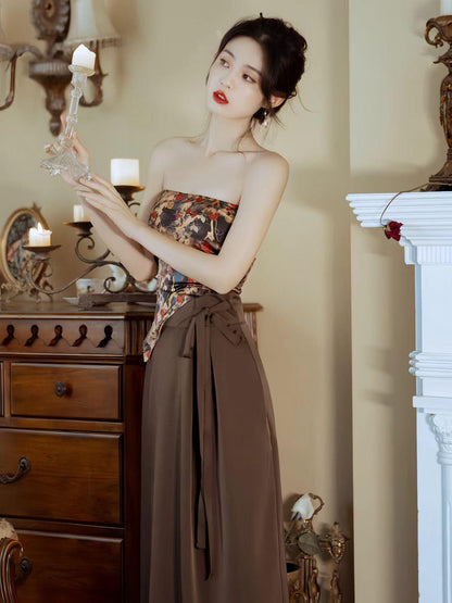 Women's Floral Modern Chinese Two-Piece Set – additional product view