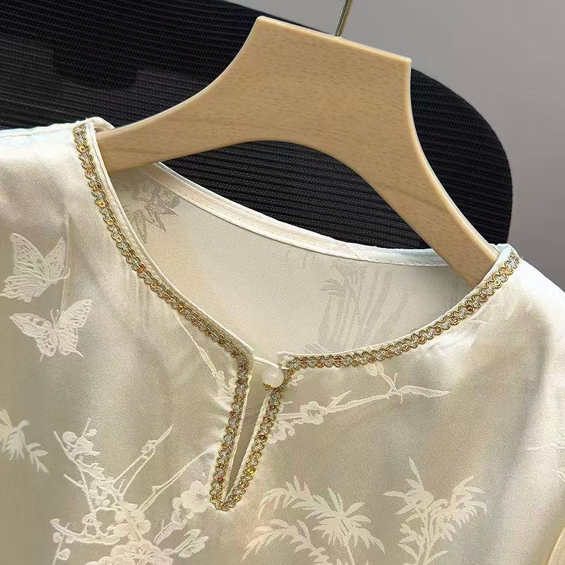 Women's Jacquard Chinese Style Blouse – additional product view