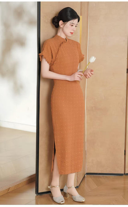 Women's Green Vintage Qipao Cheongsam Dress – additional product view