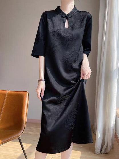 Women's Vintage Qipao Cheongsam Dress – Half Sleeve – additional product view