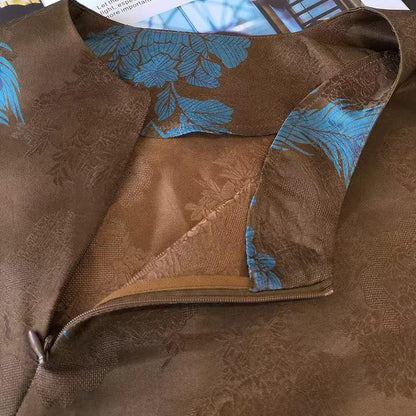 Women's Vintage Silk Chinese Style Blouse – Relaxed Fit – additional product view