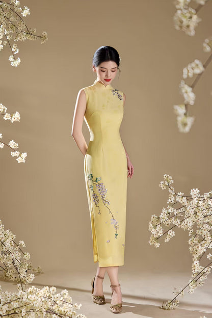Women's Embroidered Qipao Cheongsam Dress – Fitted – additional product view