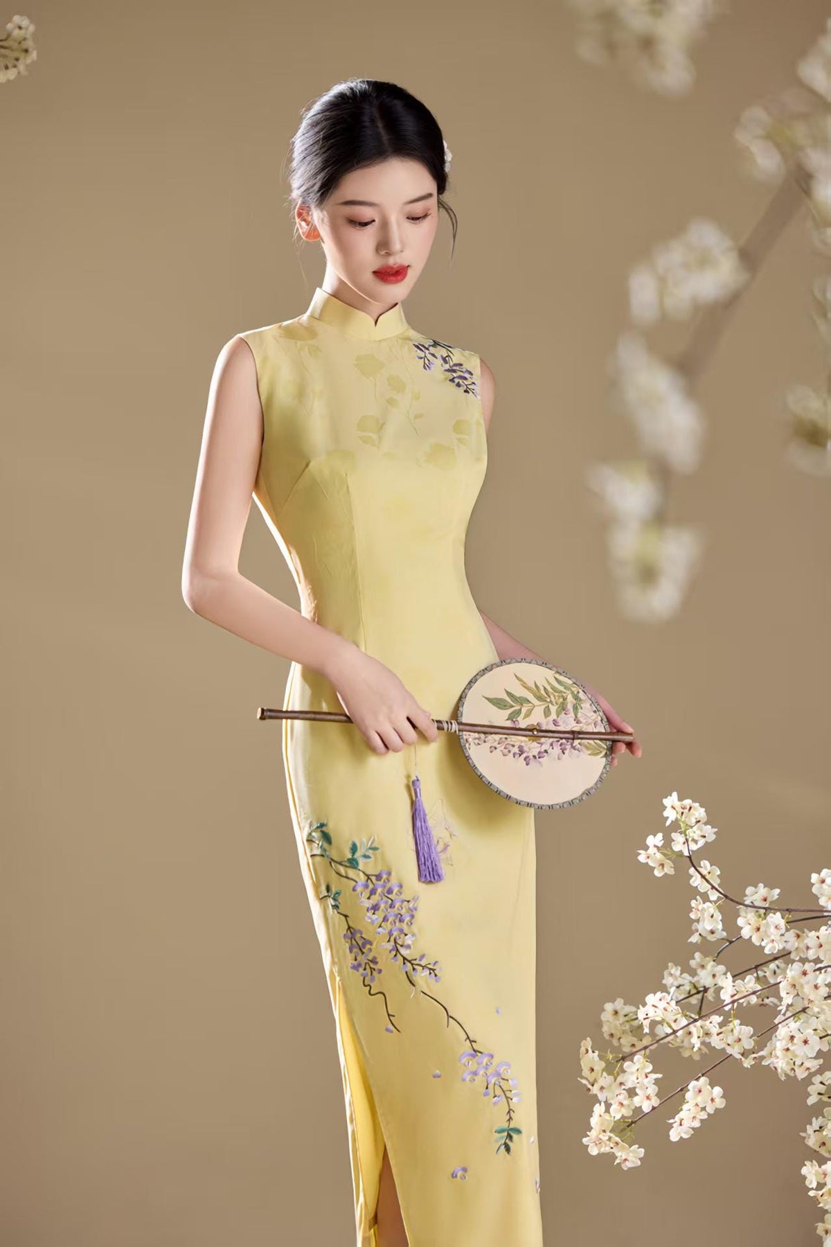 Women's Embroidered Qipao Cheongsam Dress – Fitted