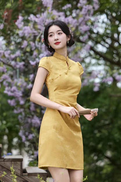 Women's Vintage Qipao Cheongsam Dress – Short Fitted – additional product view