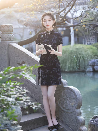 Women's Vintage Qipao Cheongsam Dress – Cotton Printed – additional product view