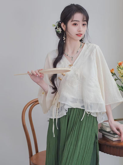 Women's Embroidered Modern Chinese Two-Piece Set – additional product view