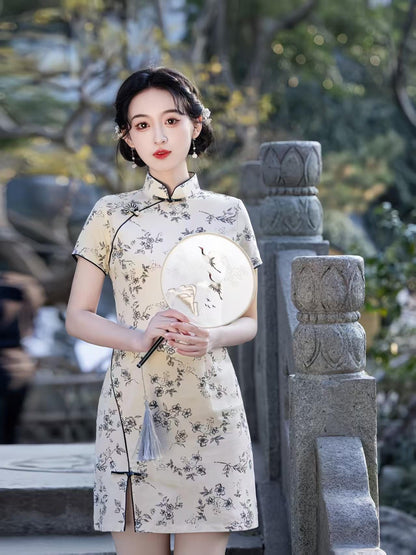 Women's Vintage Qipao Cheongsam Dress – Cotton Printed – additional product view