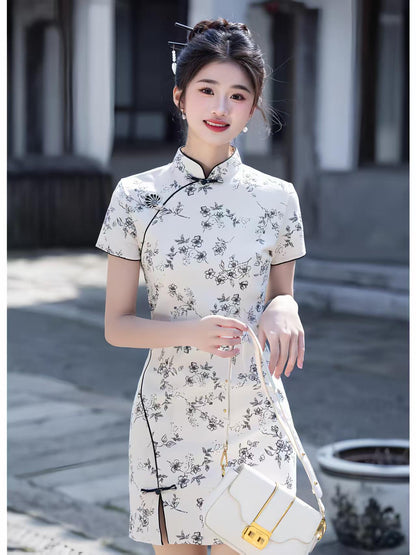 Women's Vintage Qipao Cheongsam Dress – Cotton Printed – additional product view