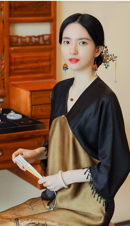 Women's Red Vintage Qipao Cheongsam Dress – additional product view