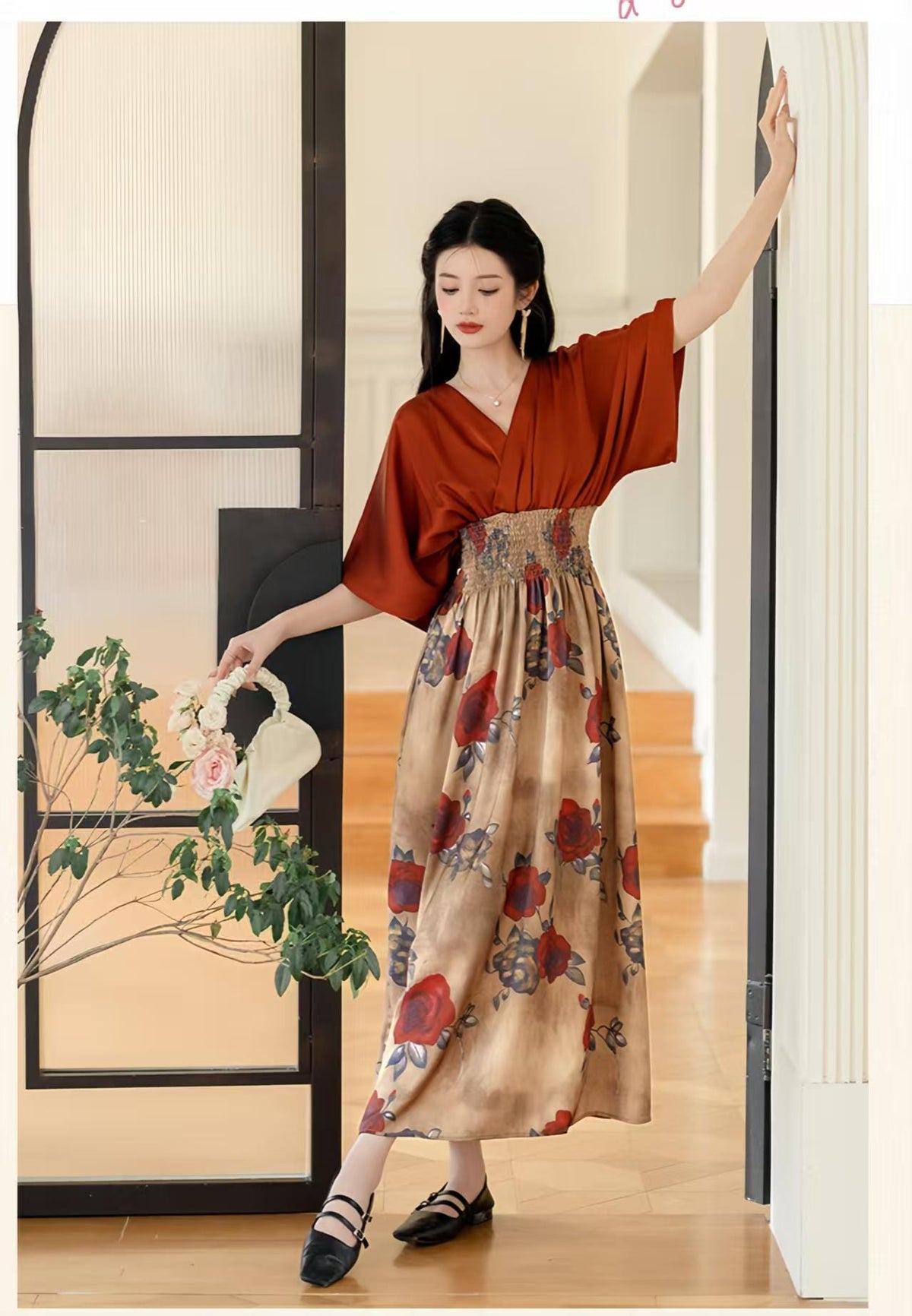 Women's Red Vintage Qipao Cheongsam Dress – Maxi