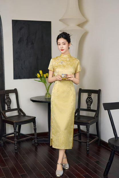 Women's Embroidered Qipao Cheongsam Dress – Maxi – additional product view