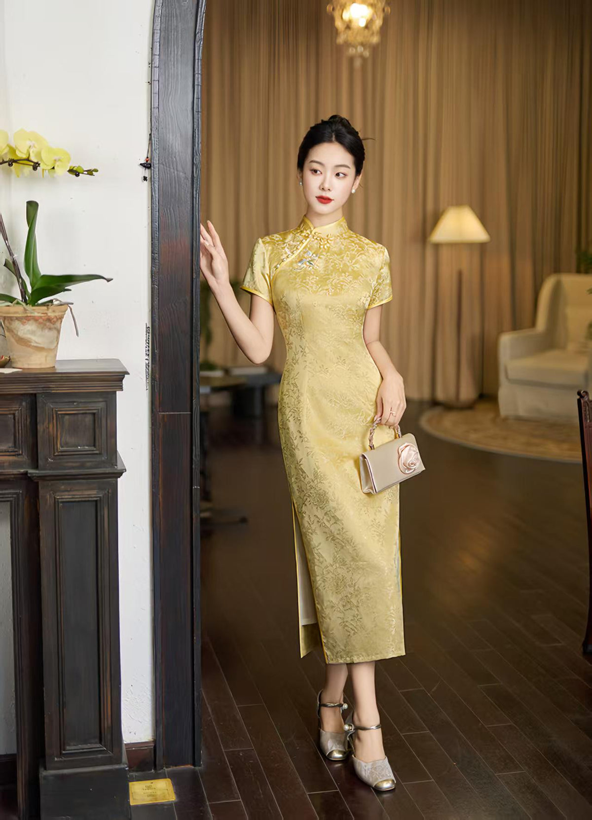 Women's Embroidered Qipao Cheongsam Dress – Maxi