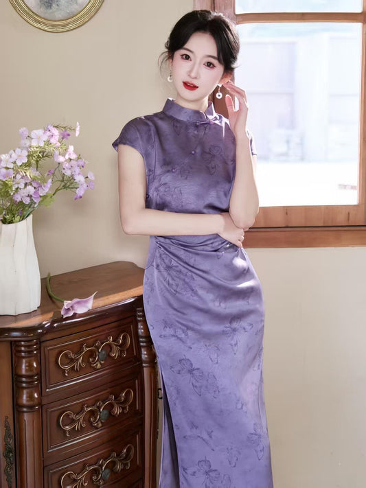 Women's Vintage Qipao Cheongsam Dress – Butterfly Maxi