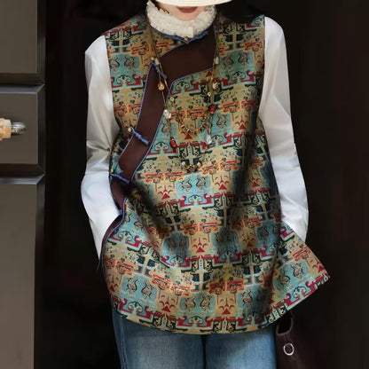 Women's Jacquard Brocade Chinese Style Vest