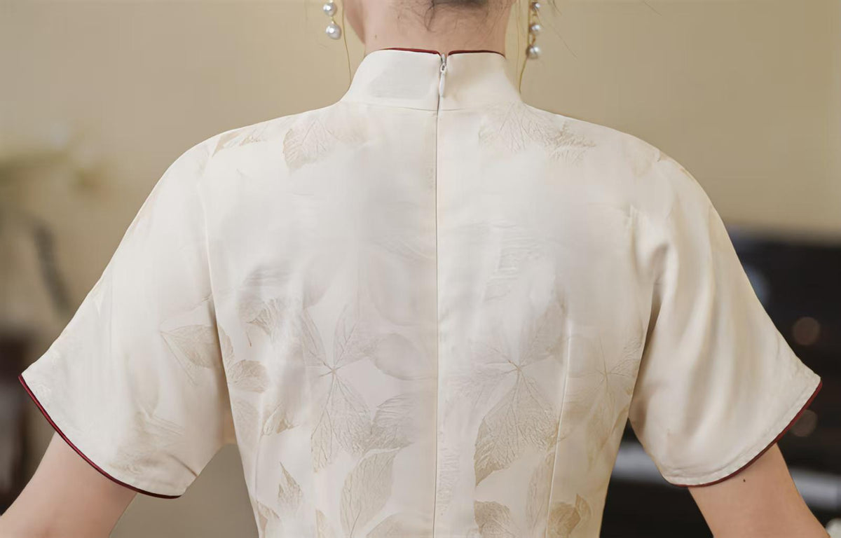 Women's Vintage Qipao Cheongsam Dress – Ivory – additional product view