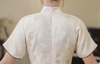Women's Vintage Qipao Cheongsam Dress – Ivory – additional product view