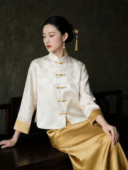 Women's Jacquard Brocade Chinese Tang Jacket – additional product view