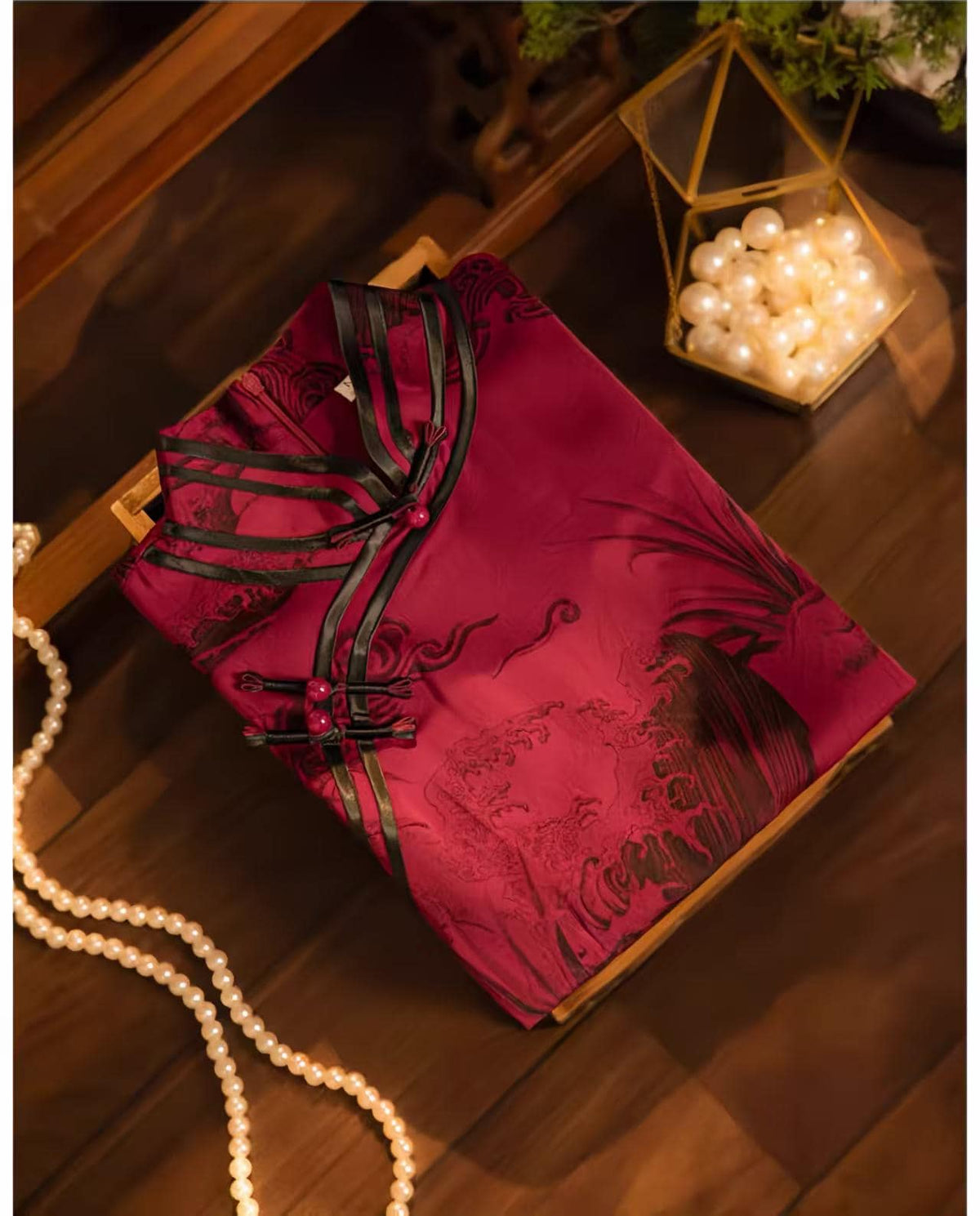Women's Vintage Qipao Cheongsam Dress – Mao Collar Long – additional product view