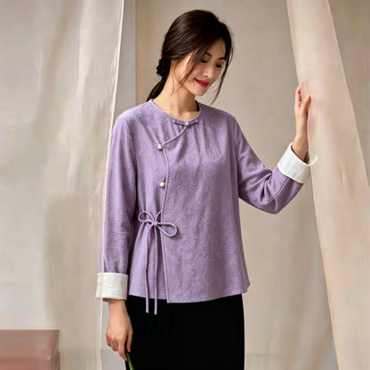 Women's Vintage Chinese Style Blouse – Linen