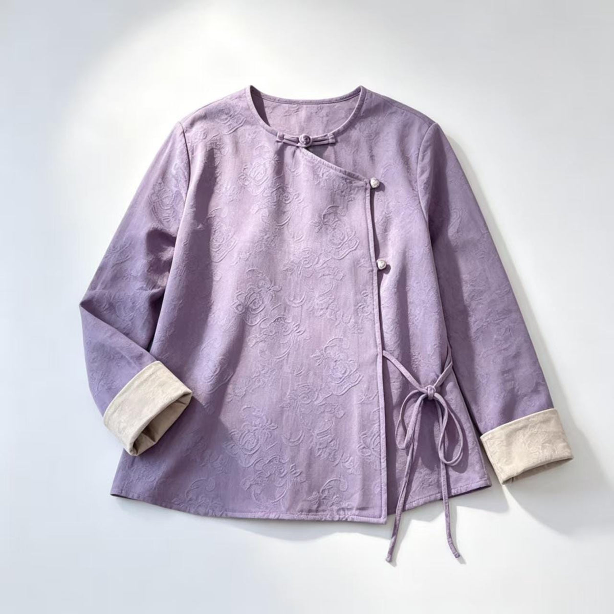 Women's Vintage Chinese Style Blouse – Linen – additional product view