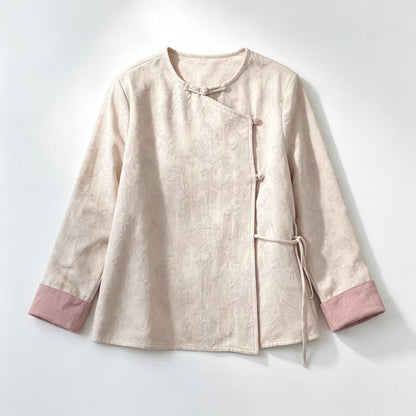 Women's Vintage Chinese Style Blouse – Linen – additional product view