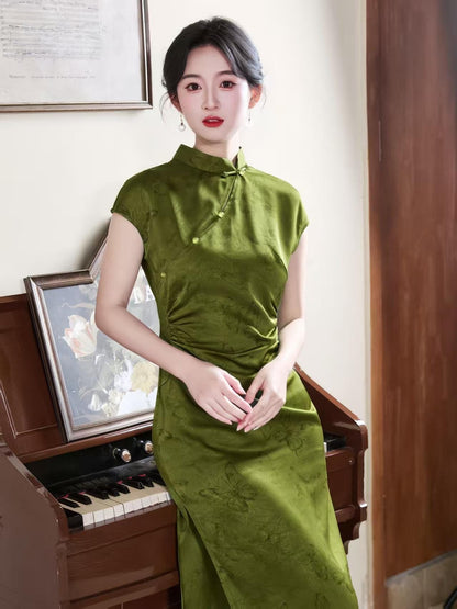 Women's Vintage Qipao Cheongsam Dress – Butterfly Maxi – additional product view