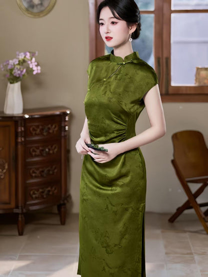 Women's Vintage Qipao Cheongsam Dress – Butterfly Maxi – additional product view