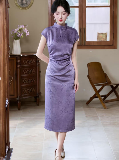 Women's Vintage Qipao Cheongsam Dress – Butterfly Maxi – additional product view