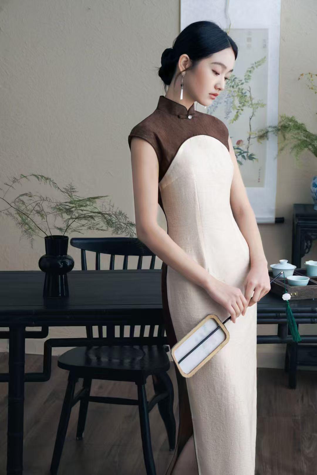 Women's Jacquard Qipao Cheongsam Dress – additional product view