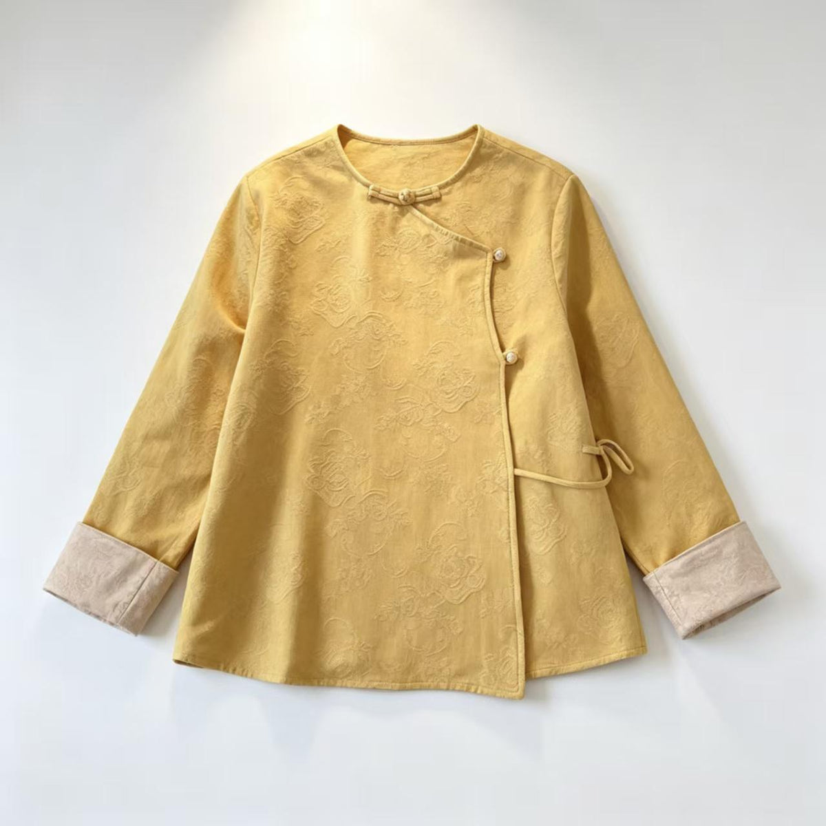 Women's Vintage Chinese Style Blouse – Linen – additional product view
