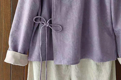 Women's Vintage Chinese Style Blouse – Linen – additional product view