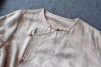 Women's Vintage Chinese Style Blouse – Linen – additional product view