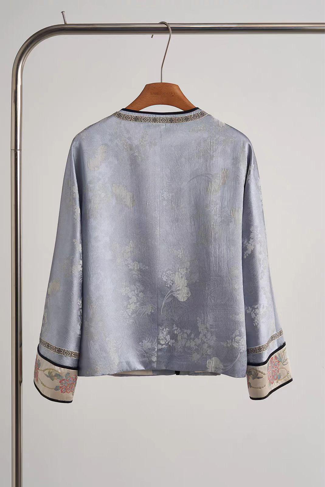 Women's Red Jacquard Chinese Tang Jacket – additional product view