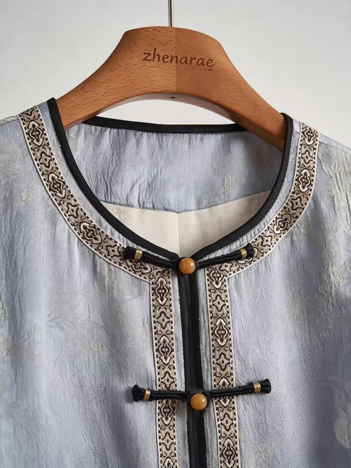 Women's Red Jacquard Chinese Tang Jacket – additional product view