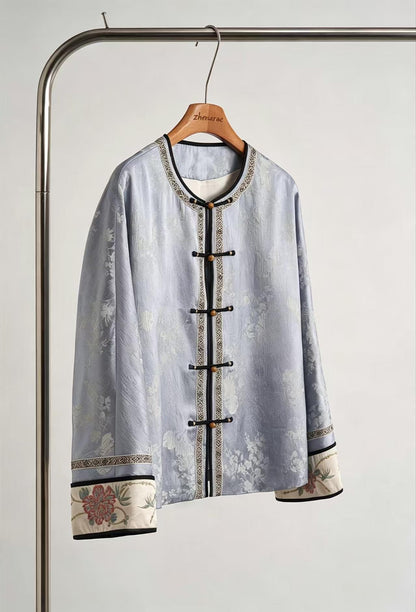 Women's Red Jacquard Chinese Tang Jacket – additional product view